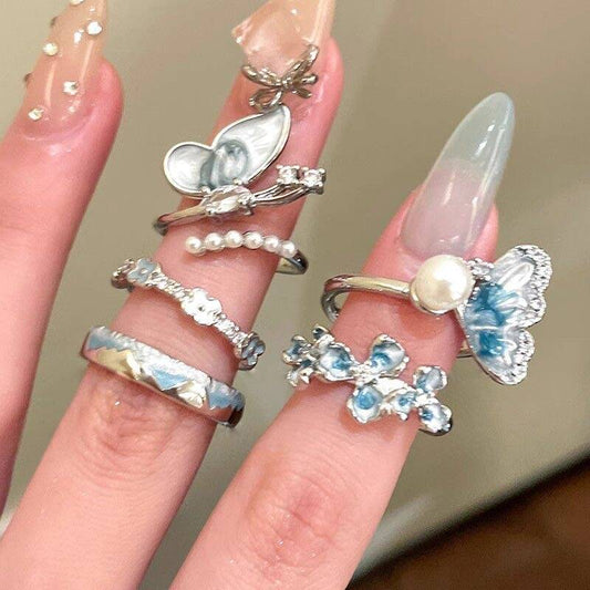 Blue Elegant Stackable Ring