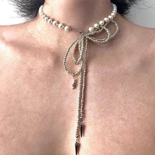 Tassel Bow Necklace