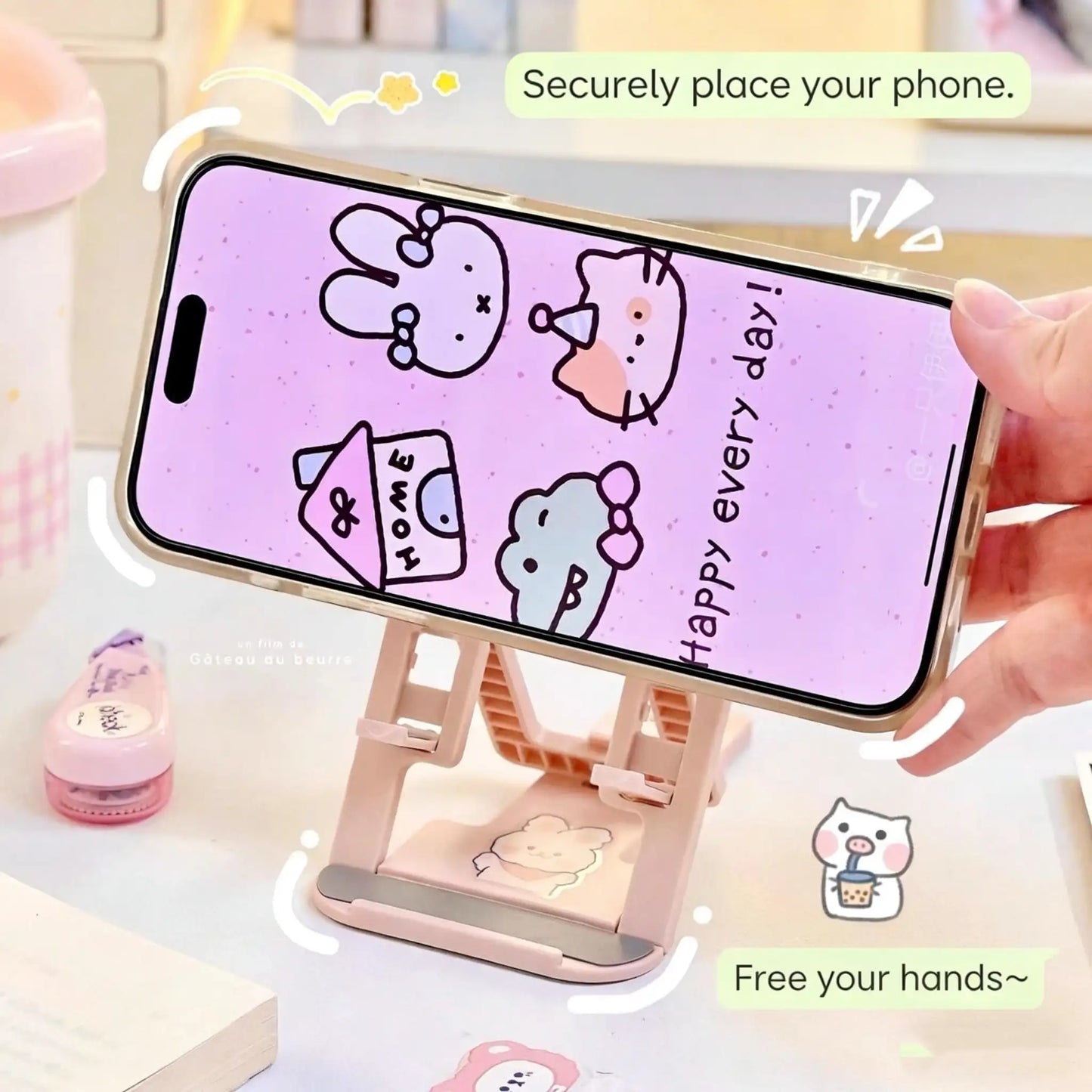 [GIFT] Universal Ultra-Thin Foldable Phone Stand - Portable & Multi-Angle