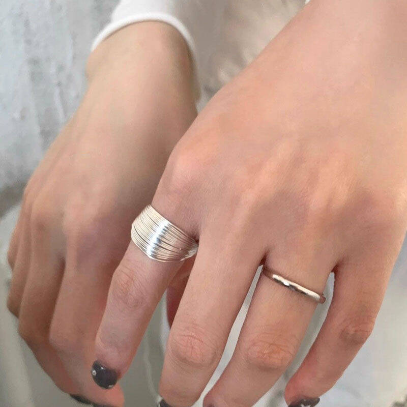 Minimalist Multi-Line Open Ring