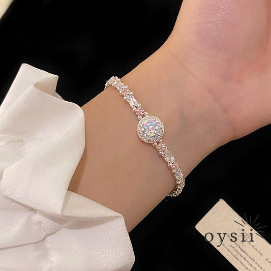 Rainbow Glow – Pavé Crystal Adjustable Bracelet