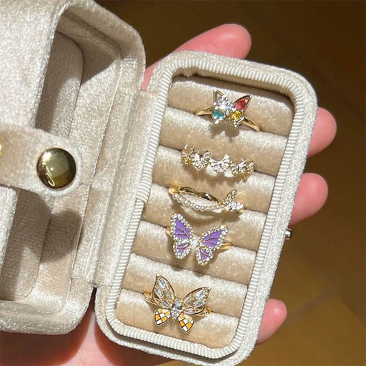 Butterfly Aesthetic Ring Set