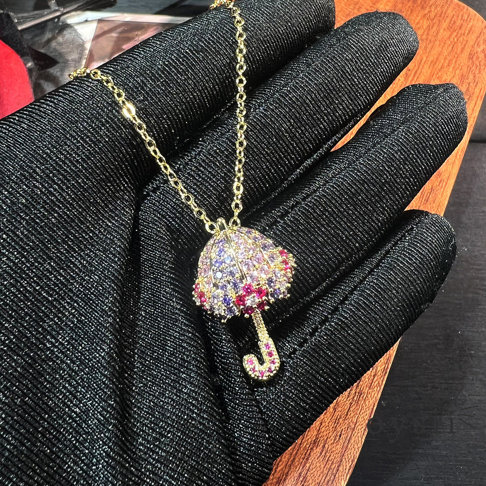 Rainbow Drizzle — Umbrella Zircon Jewelry Set