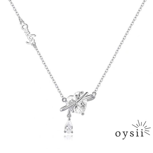 Heart Whisper — S925 Silver Love Zircon Necklace