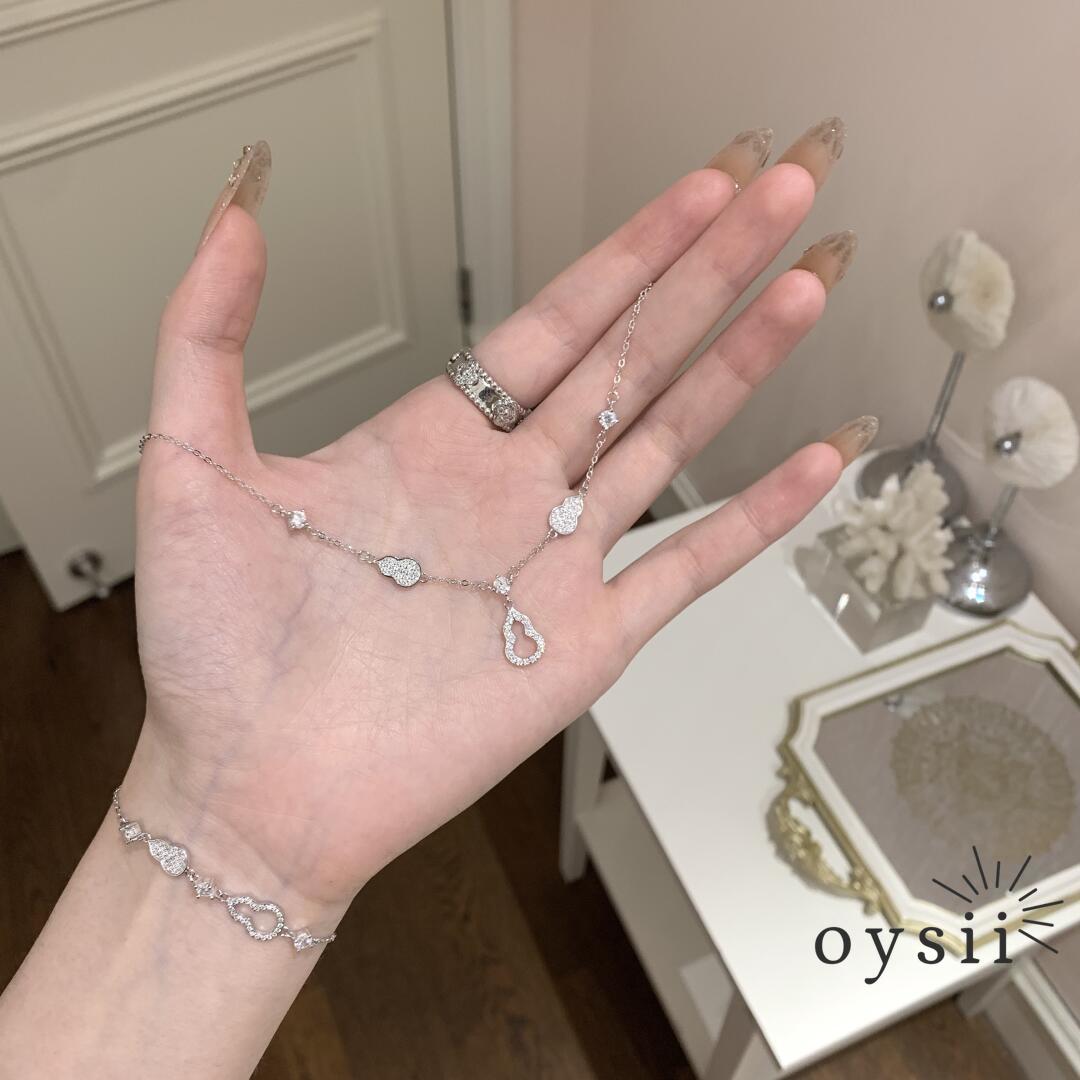 Lucky Gourd – S925 Silver Pavé Necklace