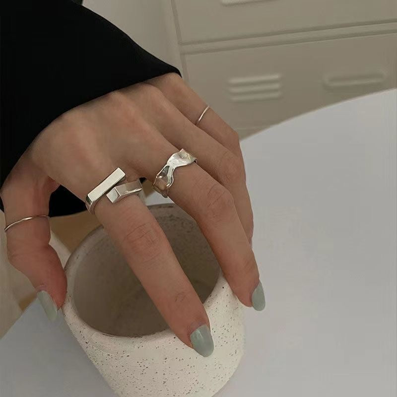 Irregular Square Band Ring