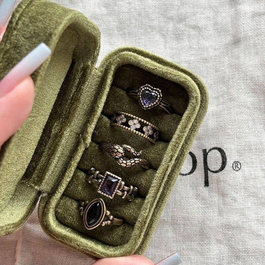 Vintage Bronze Ring Set