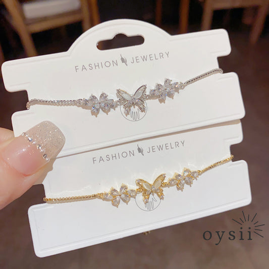 Butterfly Ballet — Micro Pavé Adjustable Bracelet
