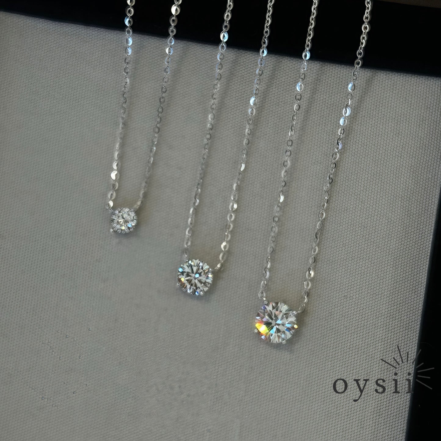 Luna Spark — S925 Silver Classic Solitaire Necklace