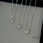 Luna Spark — S925 Silver Classic Solitaire Necklace