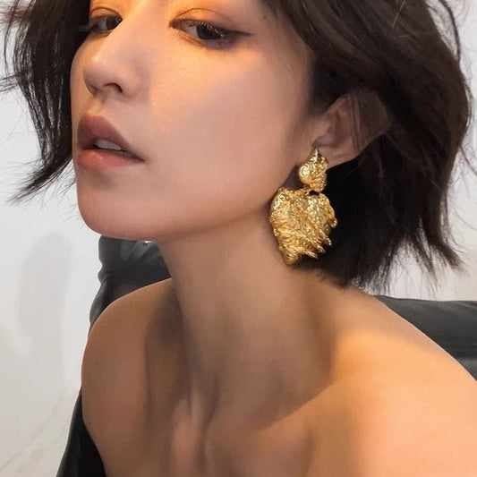 Gold Heart Earrings