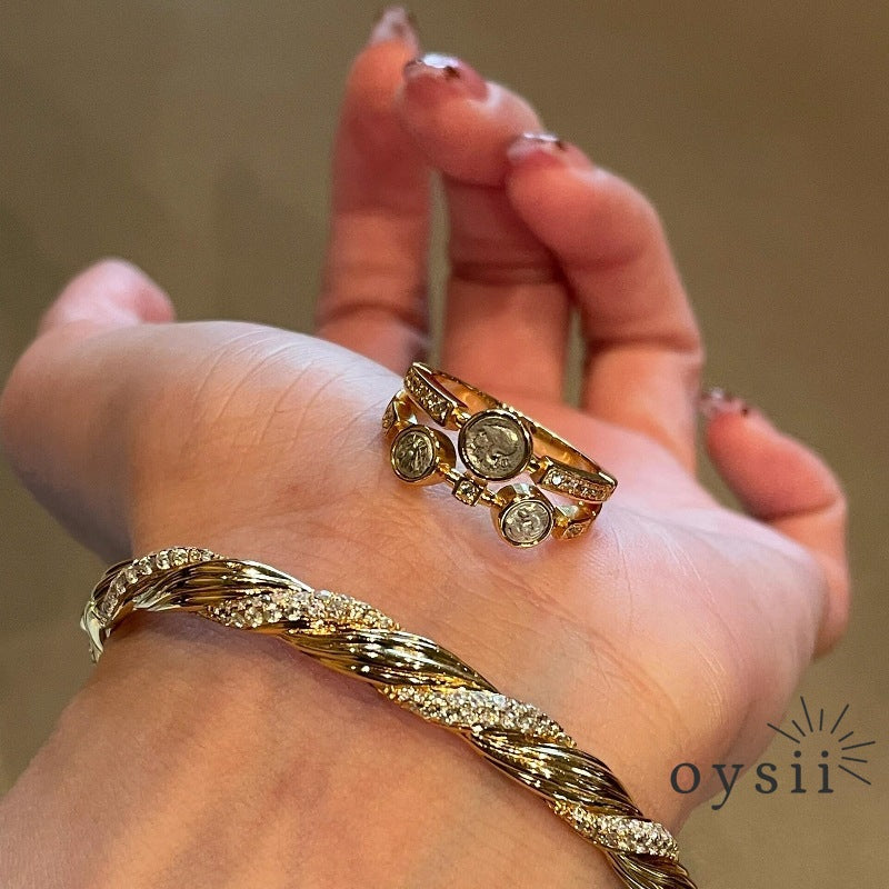 Athenian Relic — Vintage Double Coin Ring