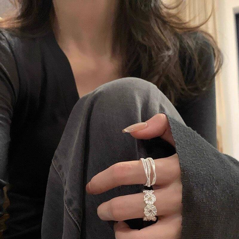 Multi-Layer Floral Wrap Ring