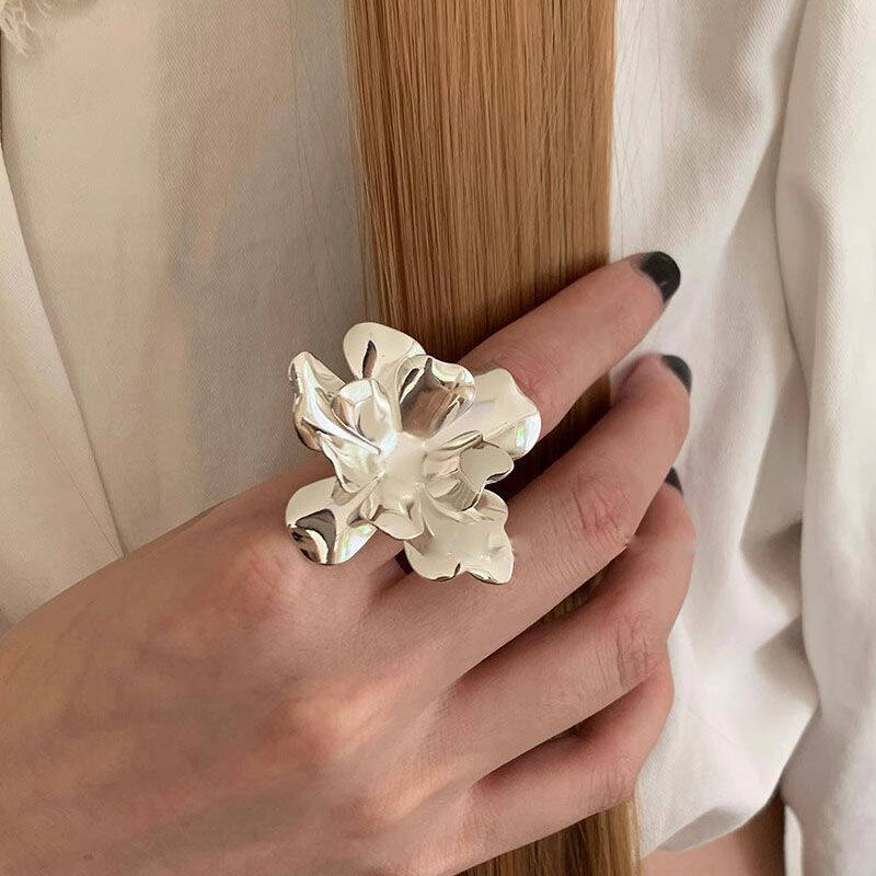 Floral Statement Open Ring