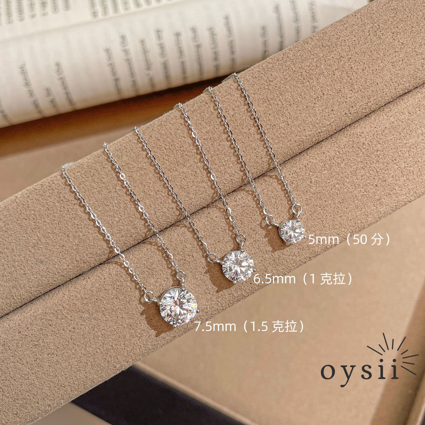 Luna Spark — S925 Silver Classic Solitaire Necklace