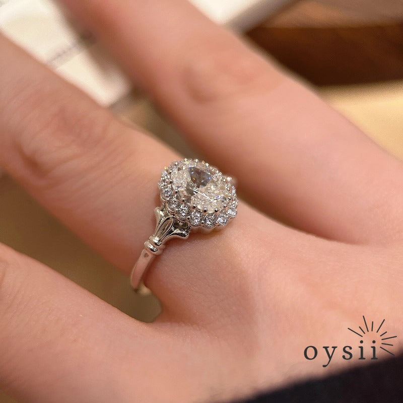 Celestial Bloom – Dove Egg Diamond Ring