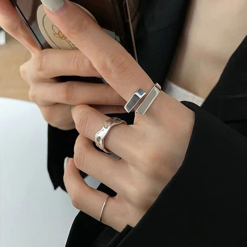 Irregular Square Band Ring
