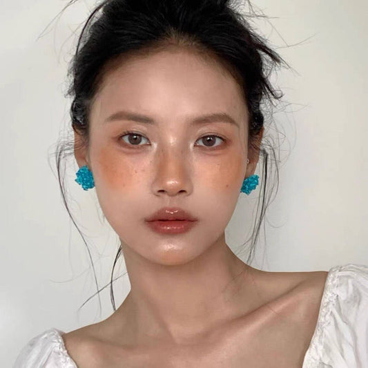 Blue Bead Earrings