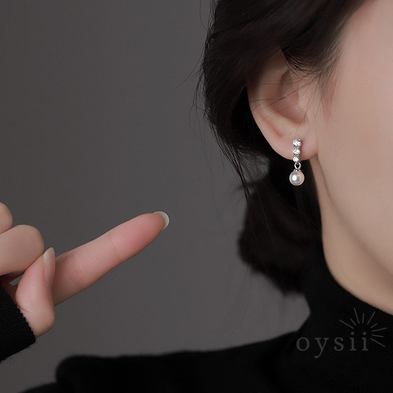 Pearl Sonata — S925 Silver Elegant Shell Pearl Earrings