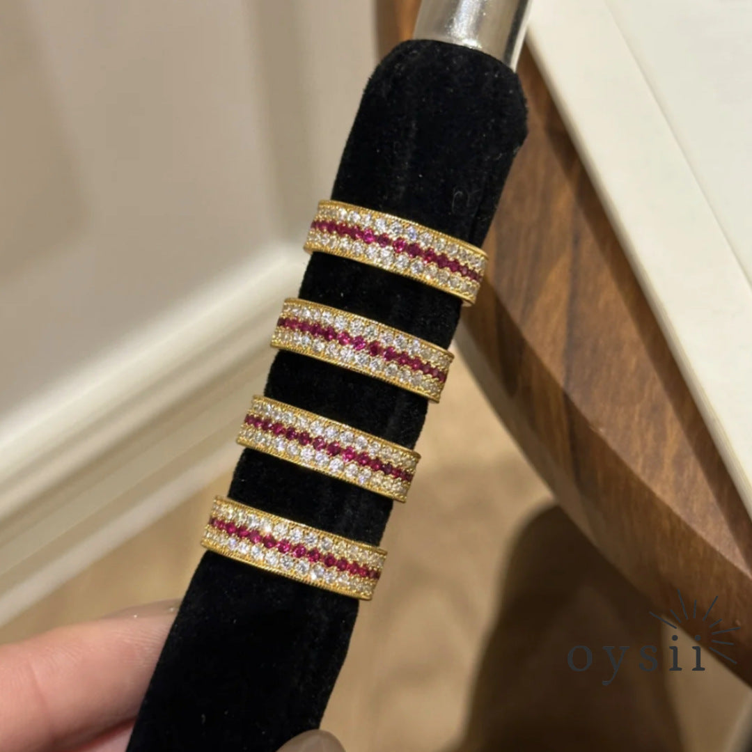 Crimson Elegance — Vintage Ruby Diamond Ring