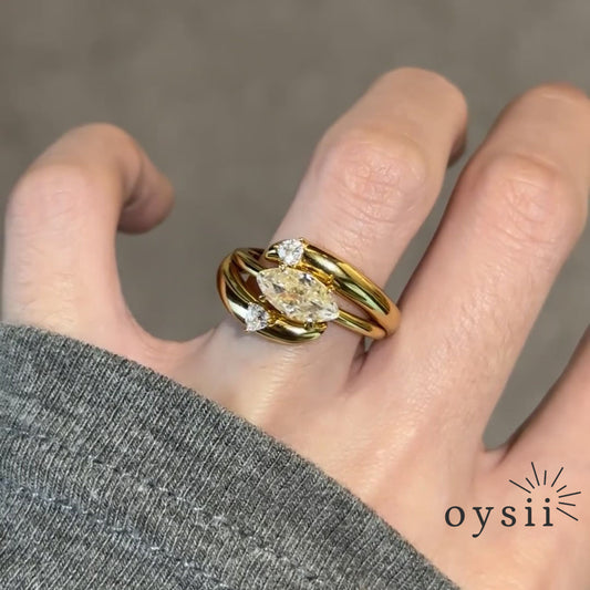 Dual Charm – Marquise Diamond Ring