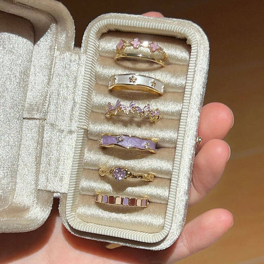 Versatile Floral Ring Set