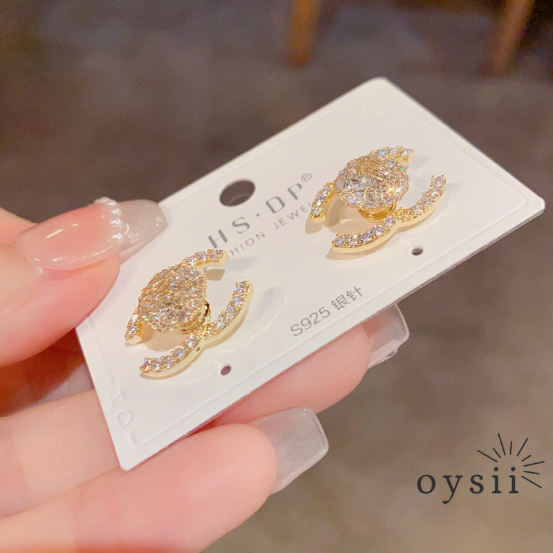 Petite Grace — Classic Pavé Stud Earrings