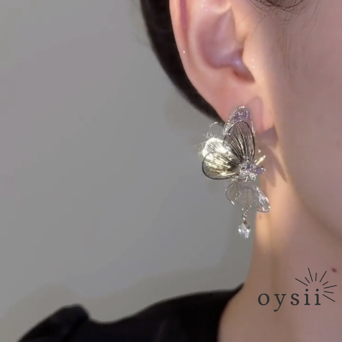 Ethereal Wings – French Vintage Hollow Tassel Butterfly Earrings