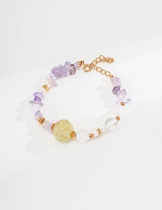 Elegant S925 silver bracelet featuring multicolor rainbow crystal beads, handcrafted for uplifting energy, positivity, and chakra alignment — perfect for spiritual healing, boho style, and vibrant everyday jewelry