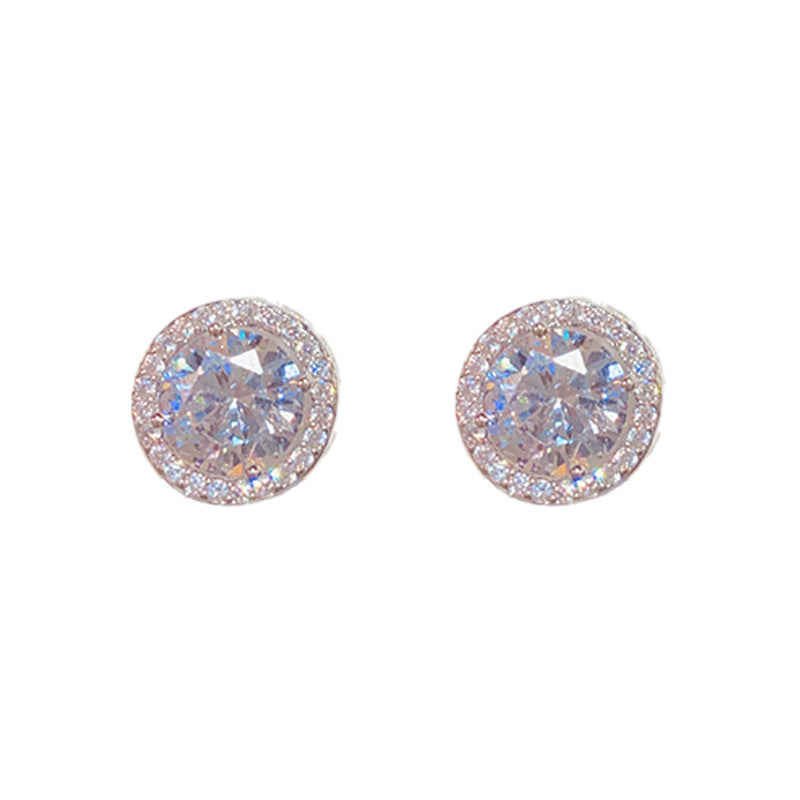 Luna Dot — Micro Pavé Zircon Stud Earrings