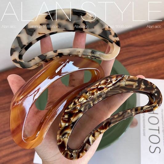 Large Tortoiseshell Acetate Hair Clip