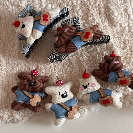 Cute Puppy Bow Claw Clip