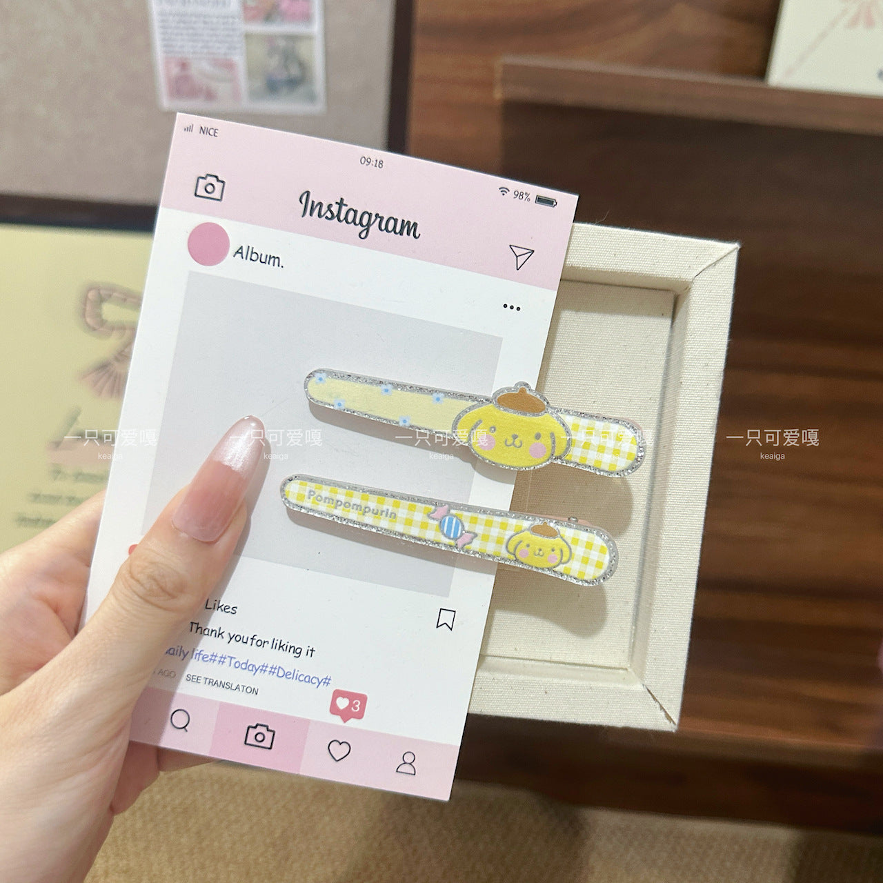 Glitter Sanrio Hair Clip Set