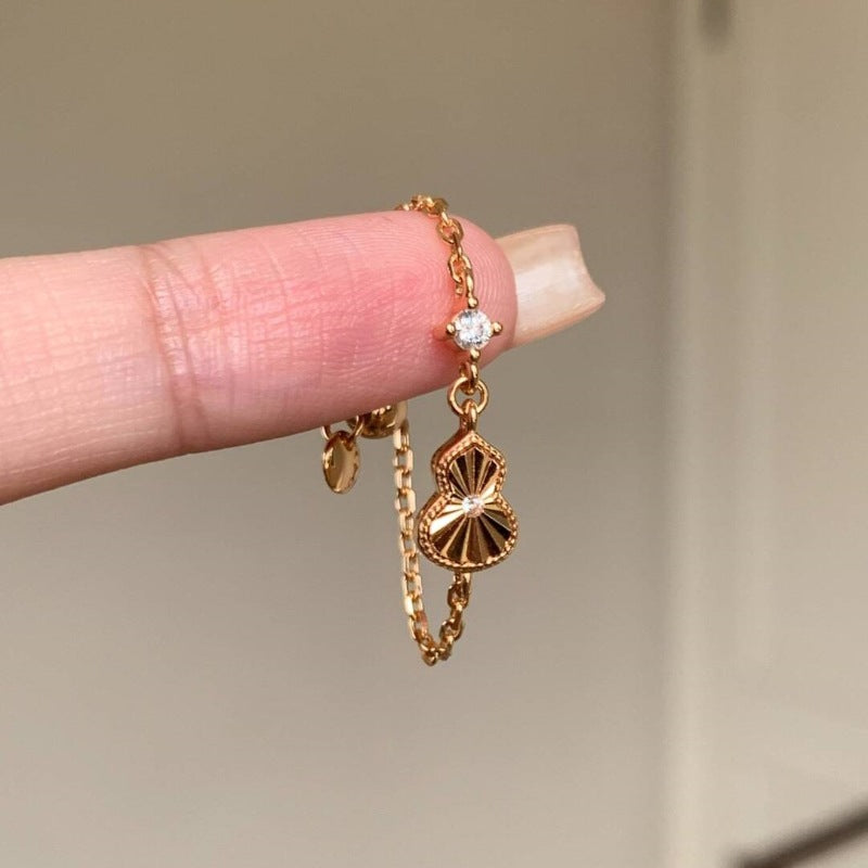 Laser Cut Gourd Necklace & Ring Set