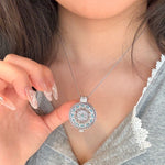 Paraiba Rose Compass Double-Sided Necklace