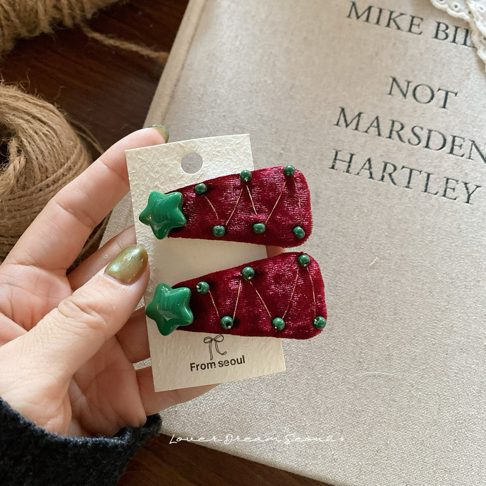 Red Christmas Holiday Hair Clip