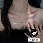 Diana Pearl — 99 Silver Classic Round Pearl Necklace