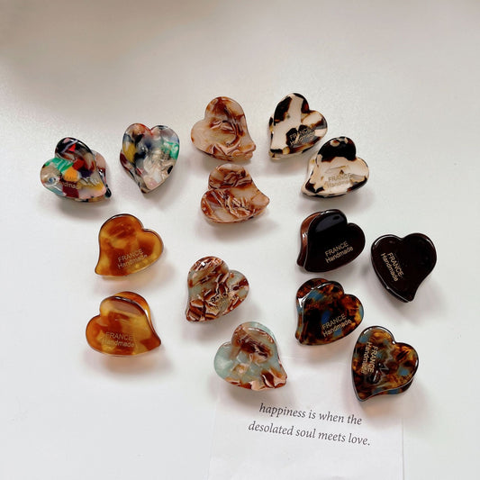 Mini Heart Hair Claw Clip