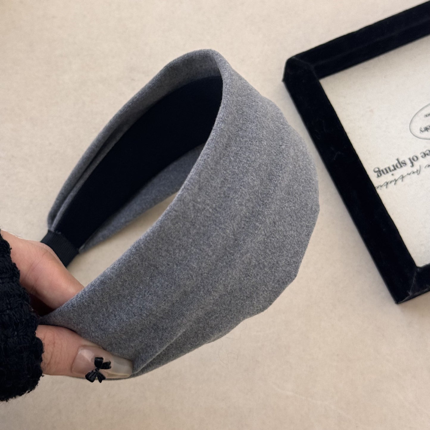 Purple Velvet Wide Knit Headband