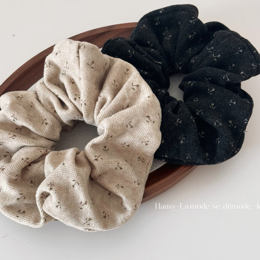 Floral Fabric Hair Scrunchie