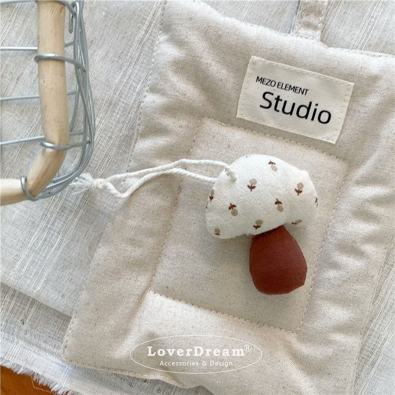 Fabric Bear Swan Dog Keychain