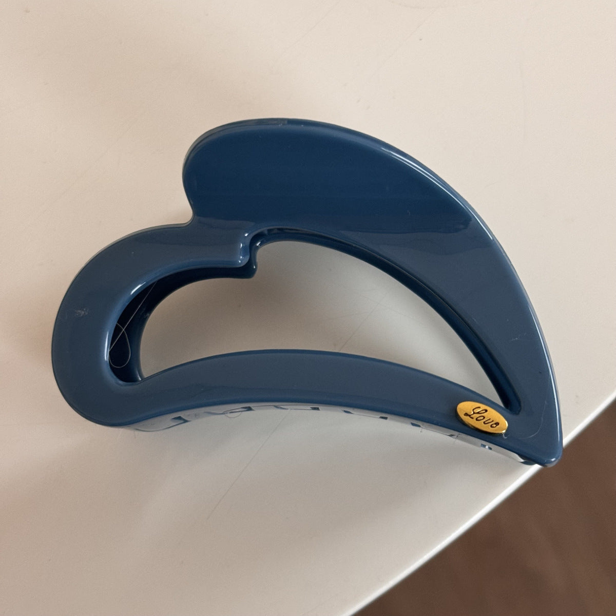 M-Shaped Heart Gold Hair Clip