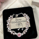Rose Charm – Manta Pearl & Pavé Zircon Bracelet
