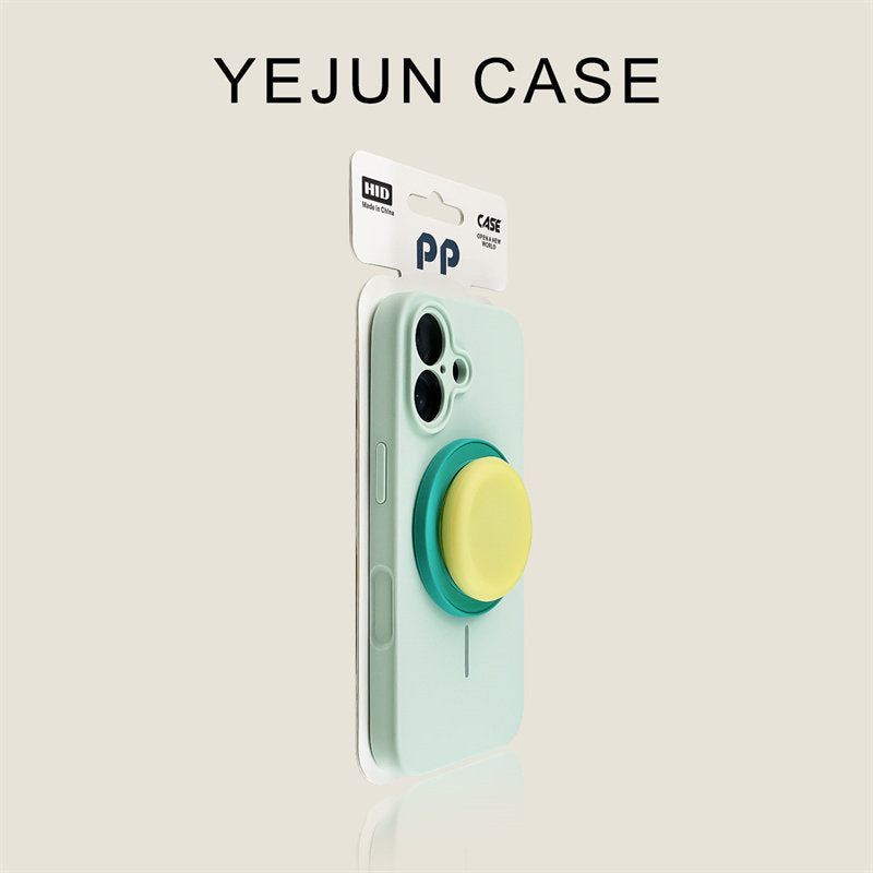 Color Block Magnetic Pop Grip iPhone Case