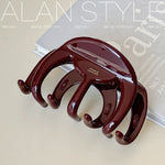 Thick Red Acetate Hair Clip