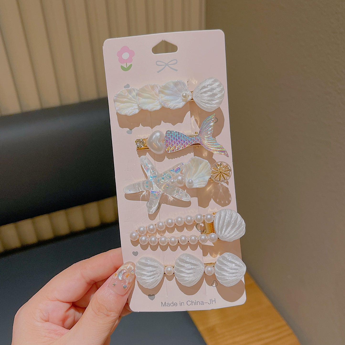 Cute Shell Pearl Hair Clip