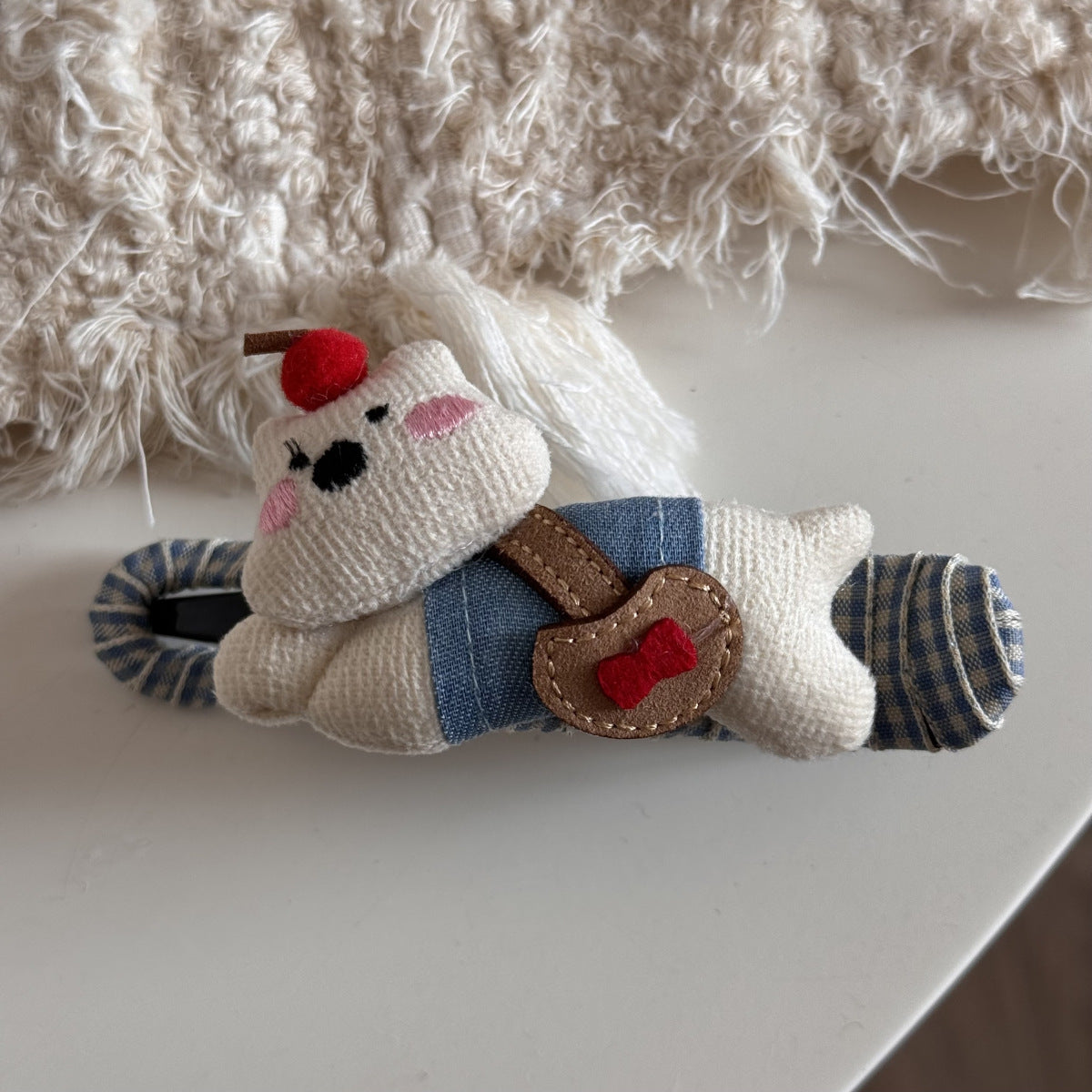 Cute Puppy Bow Claw Clip