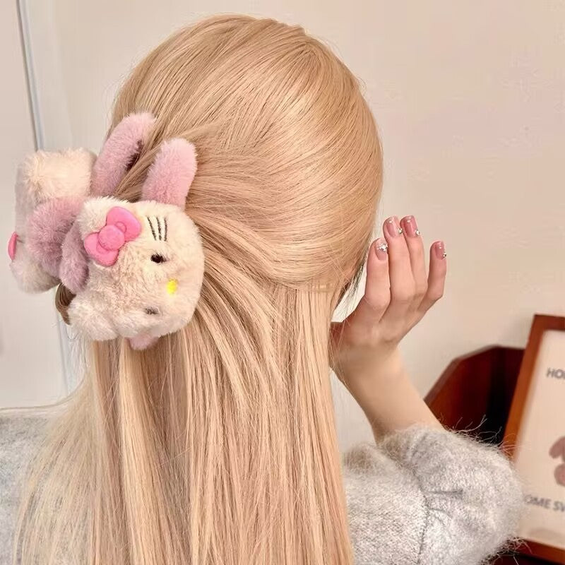Plush Large Hair Claw Clip