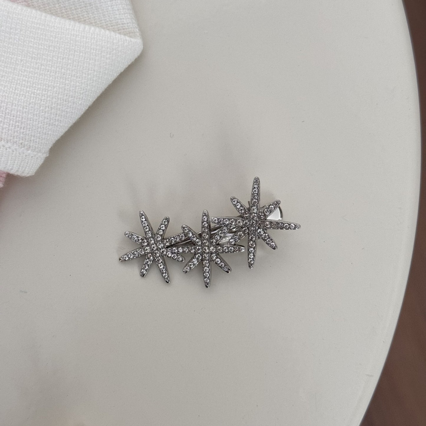 Octagram Rhinestone Hair Clip