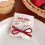 Vintage Polka Dot Bow Hair Clip